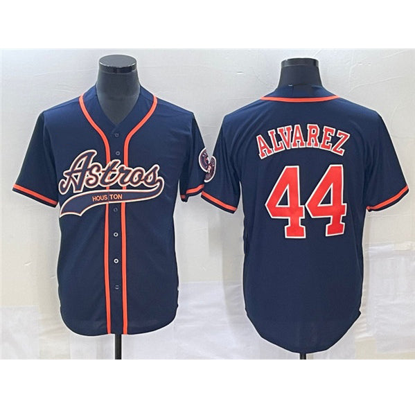 Houston Astros #44 Yordan Alvarez Navy Thaam Cool Base Stitched Jersey