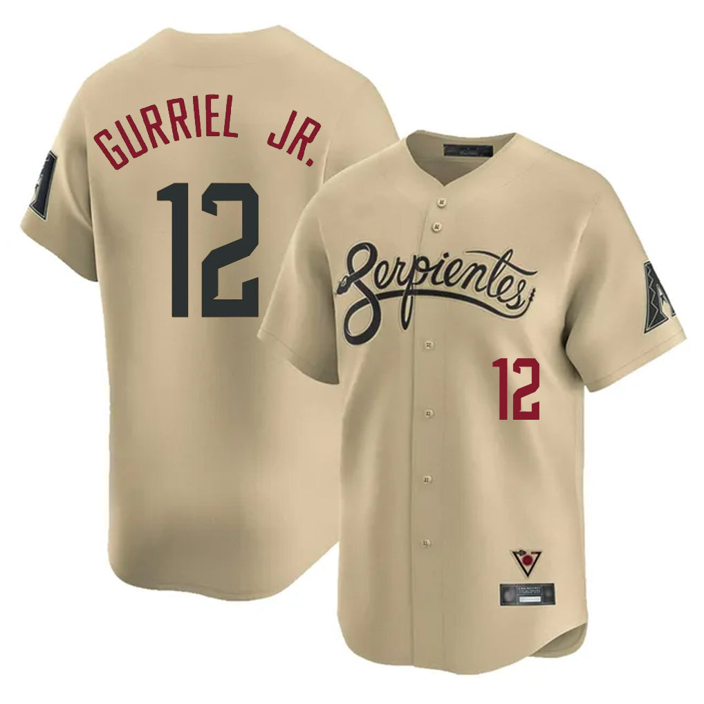 Arizona Diamondbacks #12 Lourdes Gurriel Jr Player Tan Tomch City Connect Limited Home Game Stitched Jerseys