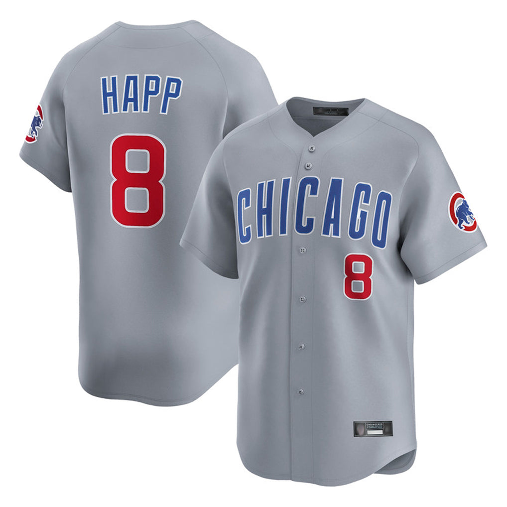 Chicago Cubs #8 Ian Happ Player Gray Tomch Road Limited Home Stitched Jerseys
