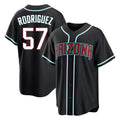 Arizona Diamondbacks #57 Eduardo Rodriguez Player Black Tomch Home Game Stitched Jerseys