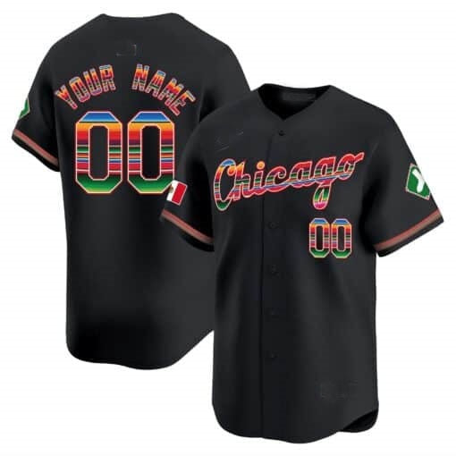 Custom Chicago White Sox Mexico Vapor Premier Limited Jersey V3- Black Tomch
