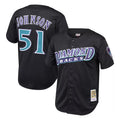 Arizona Diamondbacks #51 Randy Johnson Player Black Tomch Mitchell & Ness Throwback Cooperstown Collection Mesh Limited Stitched Jerseys