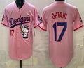Los Angeles Dodgers #17 Shohei Ohtani Pink Tomch Hello Kitty 2025 World Series Champions Limited Jersey