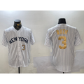New York Yankees #3 Babe Ruth White Tomch Pinstripe Fashion Cool Base Jerseys
