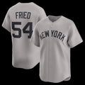 New York Yankees #54 Max Fried Gray Tomch Road Limited Player Jersey