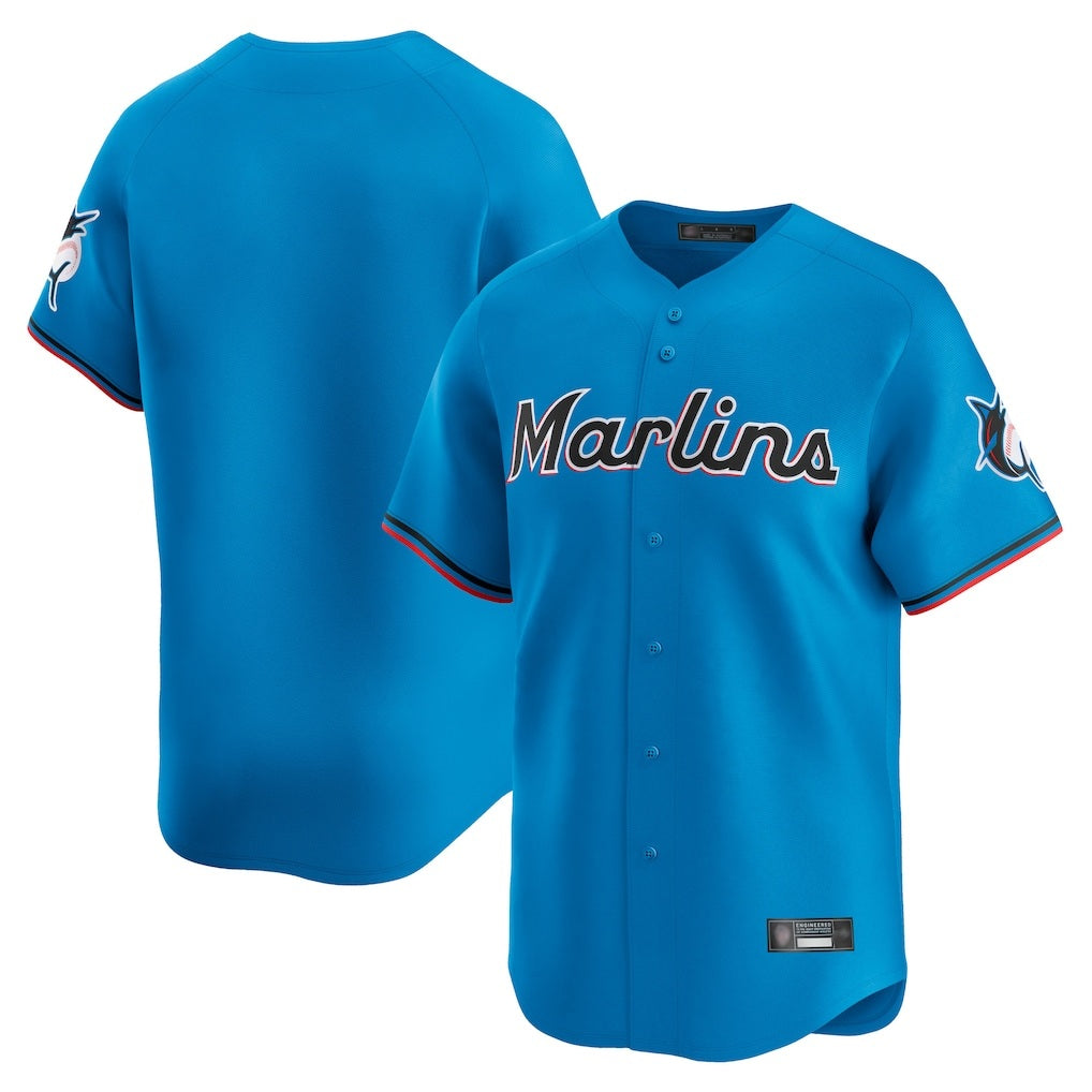Miami Marlins Blank Player Blue Tomch Home Limited Stitched Jerseys