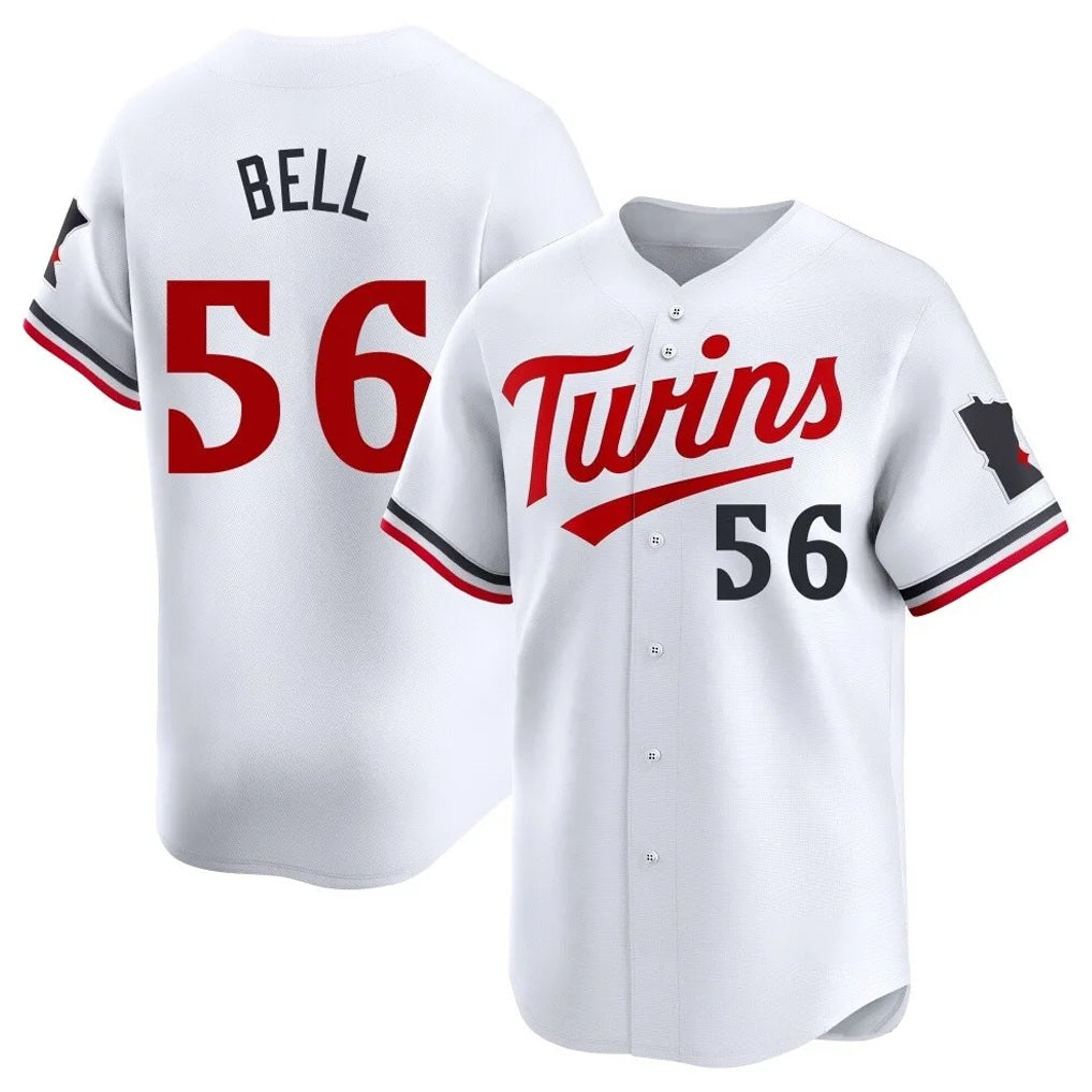 Minnesota Twins #56 Josh Bell Player White TomchHome Limited Stitched Jerseys