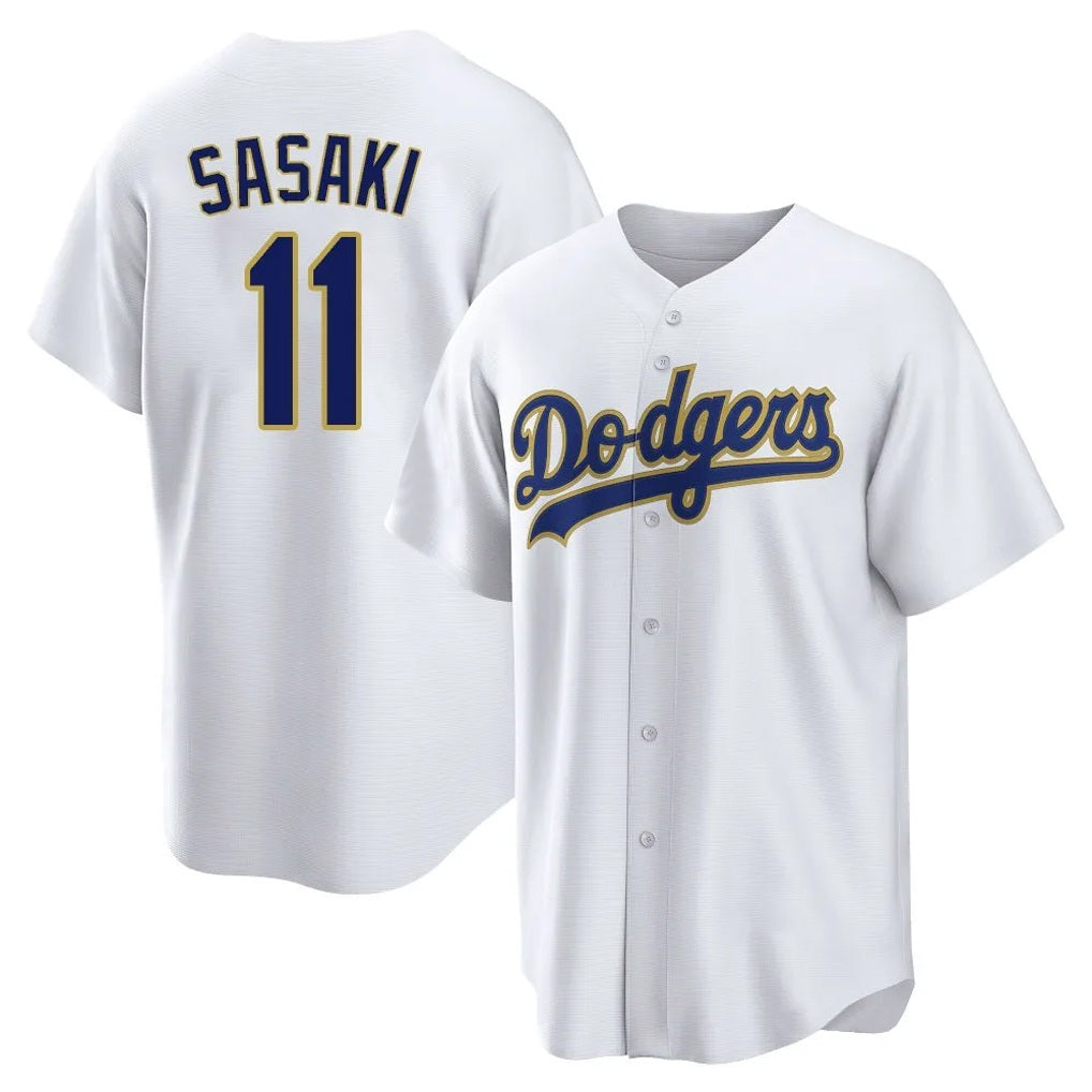 Los Angeles Dodgers #11 Roki Sasaki Player Gold White Tomch 2026 Collection Stadium Game Stitched Jerseys