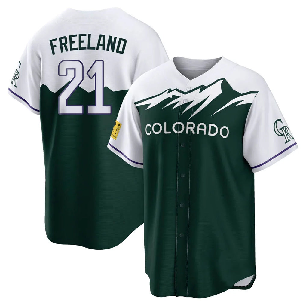 Colorado Rockies #21 Kyle Freeland Player Green Tomch City Connect Home Game Stitched Jerseys