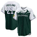 Colorado Rockies #21 Kyle Freeland Player Green Tomch City Connect Home Game Stitched Jerseys