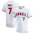 Los Angeles Angels #7 Jo Adell Player White Tomch Limited Elite Stitched Home Jerseys