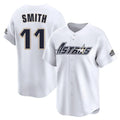 Houston Astros #11 Cam Smith Player White Tomch Throwback Cooperstown Collection Limited Stitched Jerseys