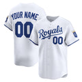 Custom Kansas City Royals Tomch White Home Limited Jersey