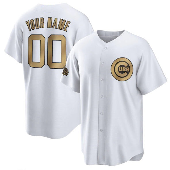 Custom Chicago Cubs Active Player White Tomch 2022 All-Star Cool Base Stitched Jersey