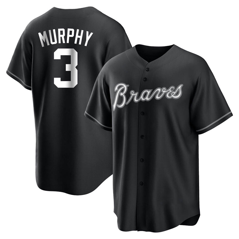 Atlanta Braves #3 Dale Murphy Player Black Tomch Home Game Stitched Jerseys