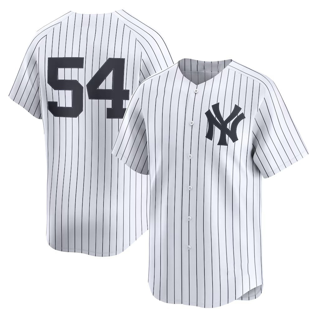 New York Yankees #54 Max Fried White Tomch Home Limited Player Jersey