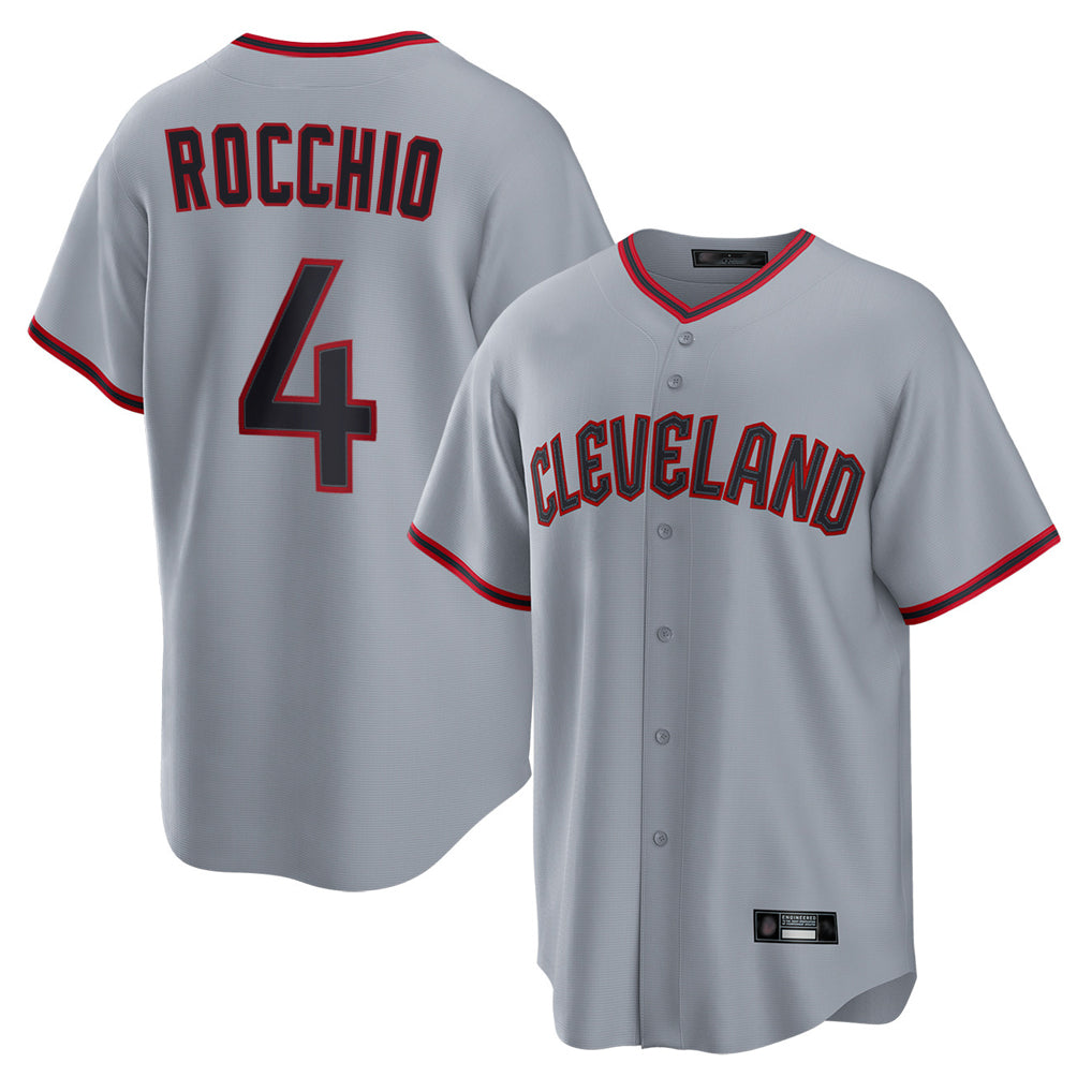 Cleveland Guardians #4 Brayan Rocchio Player Gray Tomch Home Game Stitched Jerseys