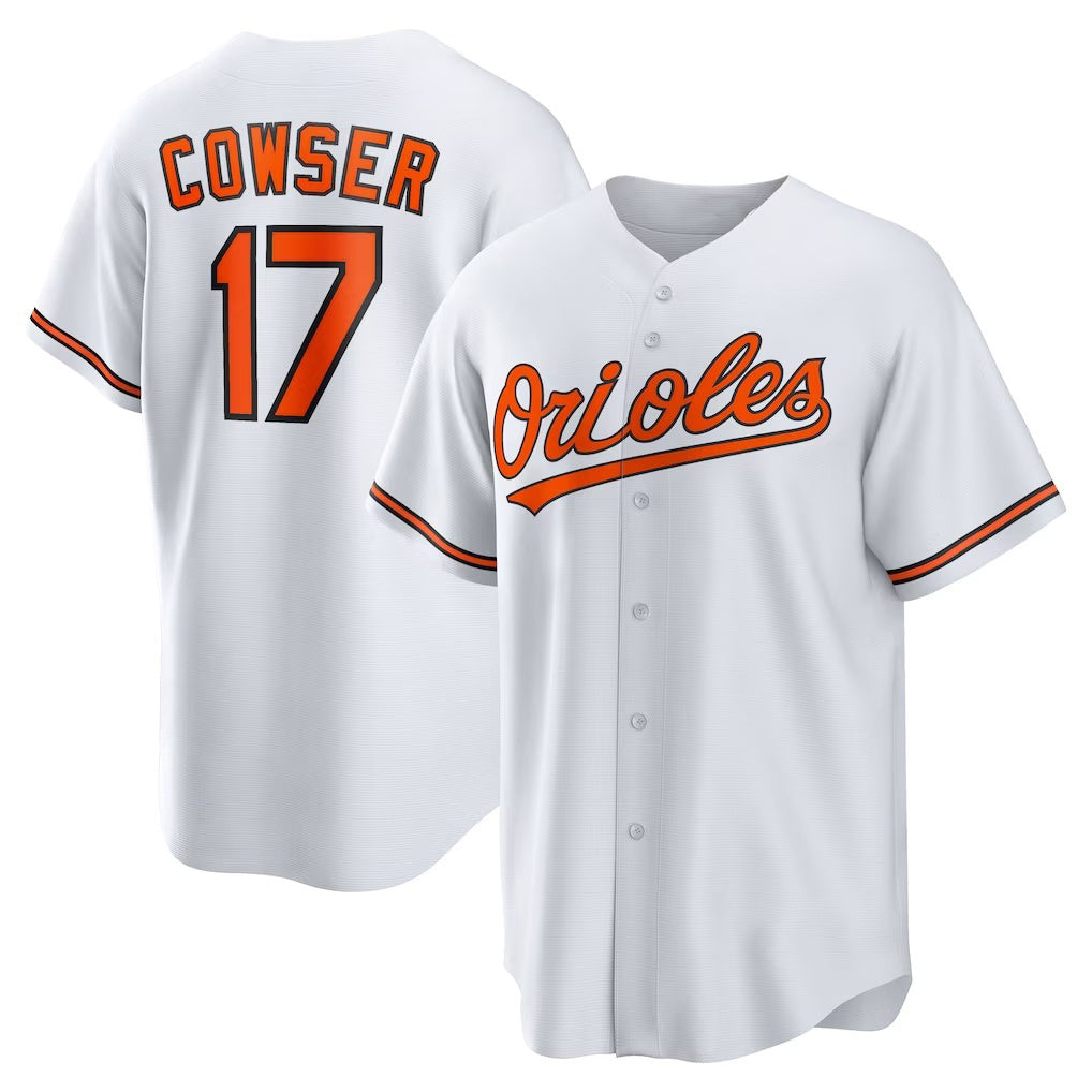 Baltimore Orioles #17 Colton Cowser White Thaam Home Replica Jersey
