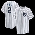 New York Yankees #2 Derek Jeter White Tomch Home Retired Player Replica Jersey