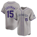 Colorado Rockies #15 Hunter Goodman Player Gray Tomch Limited Home Stitched Jerseys