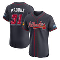 Atlanta Braves #31 Greg Maddux Player Navy Tomch 2025 Speedway Classic Limited Elite Home Game Stitched Jerseys