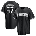 Arizona Diamondbacks #57 Eduardo Rodriguez Player Black Tomch Game Home Stitched Jerseys