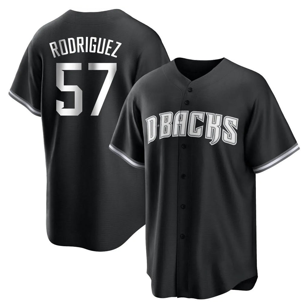Arizona Diamondbacks #57 Eduardo Rodriguez Player Black Tomch Game Home Stitched Jerseys