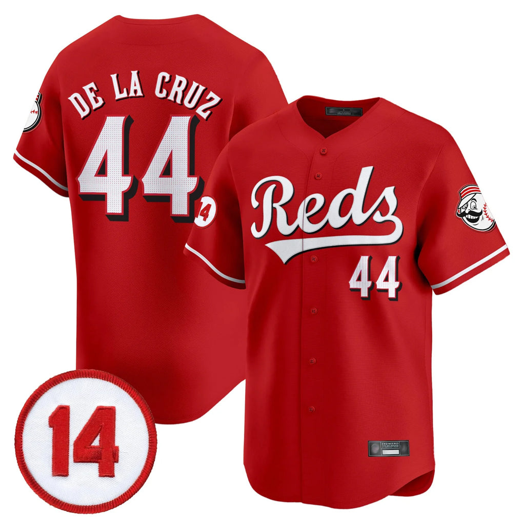 Cincinnati Reds #44 Elly De La Cruz Player Red Tomch Vapor Premier Limited Home Stitched Jerseys