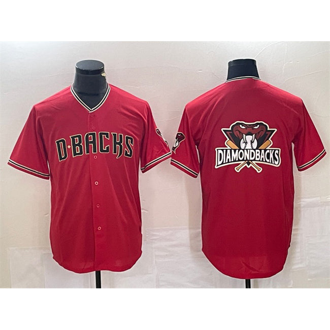 Arizona Diamondbacks Red Tomch Team Big Logo Cool Base Stitched Jersey 2