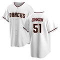 Arizona Diamondbacks #51 Randy Johnson Player White Tomch Home Game Stitched Jerseys