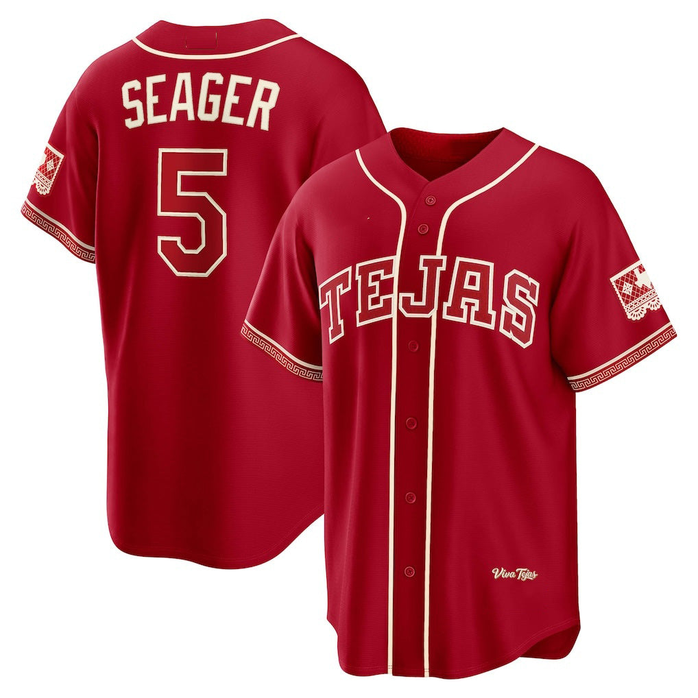 Texas Rangers #5 Corey Seager Red Tomch 2026 City Connect Stadium Jersey
