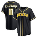 Milwaukee Brewers #11 Jackson Chourio Player Black Tomch Fashion Out Home Game Stitched Jerseys