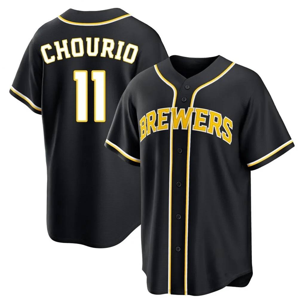 Milwaukee Brewers #11 Jackson Chourio Player Black Tomch Fashion Out Home Game Stitched Jerseys