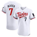Minnesota Twins #7 Joe Mauer Player White TomchHome Limited Elite Stitched Jerseys
