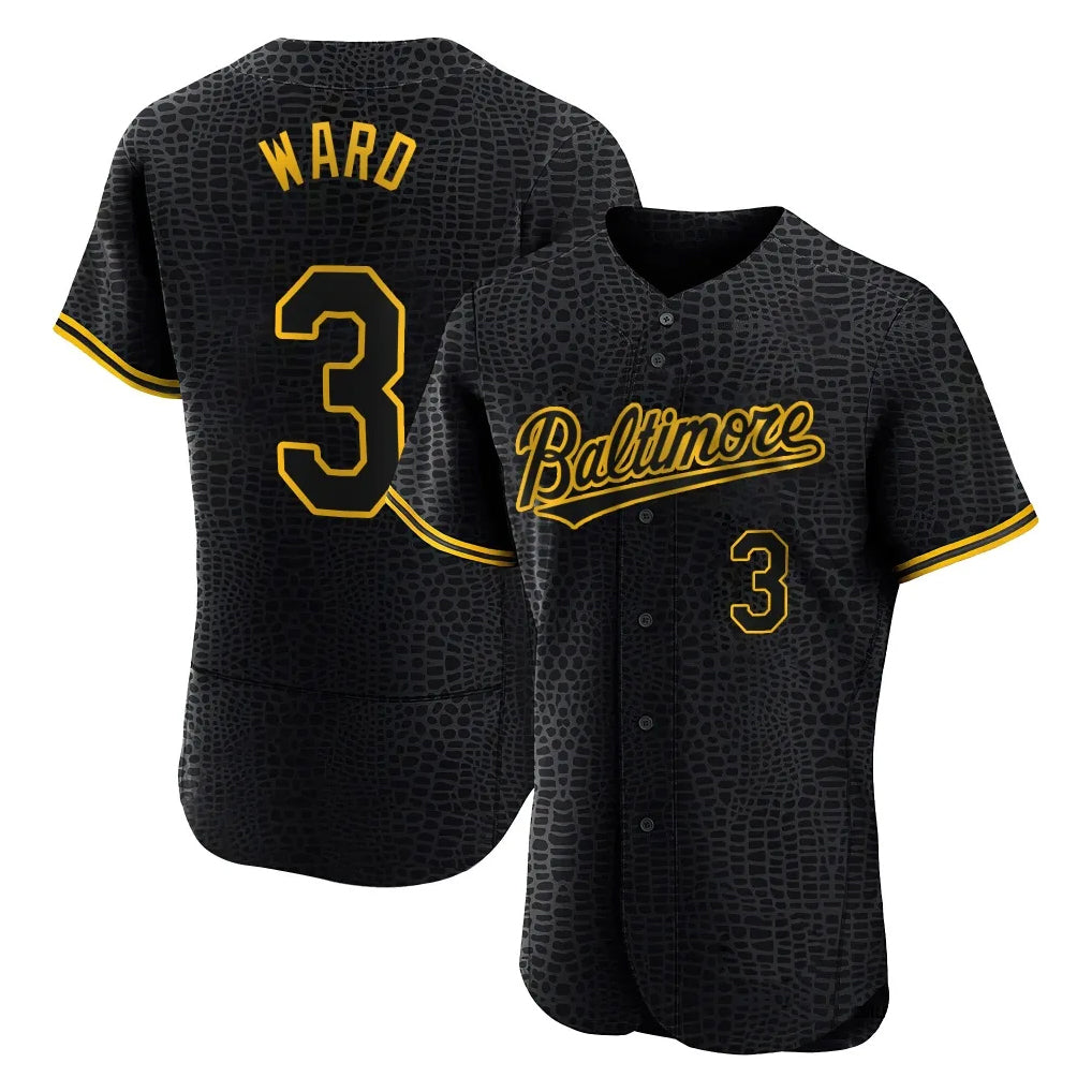 Baltimore Orioles #3 Taylor Ward Player Black Tomch Snake Skin City Limited Elite Home Stitched Jerseys