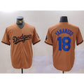 Los Angeles Dodgers #18 Yoshinobu Yamamoto Olive Thaam Cool Base Limited Stitched Jersey