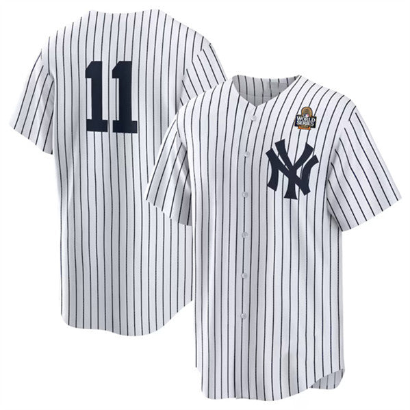 New York Yankees #11 Anthony Volpe White Tomch 2024 World Series Cool Base Stitched Jersey