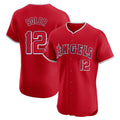Los Angeles Angels #12 Jorge Soler Player Red Tomch Home Limited Elite Stitched Jerseys