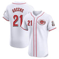 Cincinnati Reds #21 Hunter Greene Player White Tomch Limited Elite Home Stitched Jerseys