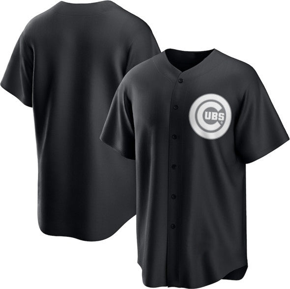 Chicago Cubs Blank Black Tomch Lights Out Limited Stitched Jersey