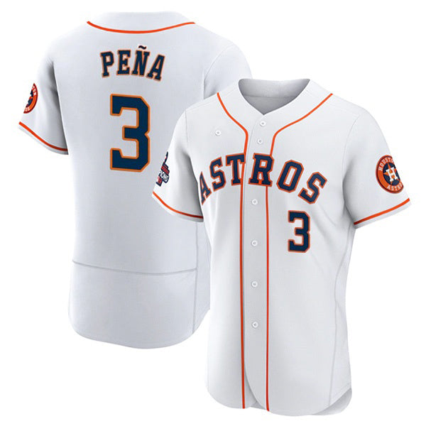 Houston Astros #3 Jeremy Pena 2022 World Series White Thaam Flex Base Stitched Jersey
