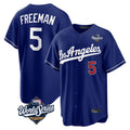 Los Angeles Dodgers #5 Freddie Freeman Player Royal Tomch World Series Game Home Stitched Jerseys