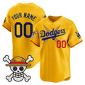 Custom Los Angeles Dodgers x One Piece Gold Tomch 2025 Vapor Premier Limited Jersey - Stitched