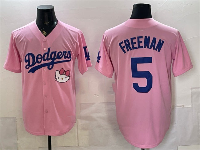 Los Angeles Dodgers #5 Freddie Freeman Pink Tomch 2025 Hello Kitty Vapor Limited Stitched Jersey