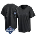 Los Angeles Dodgers #25 Tommy Edman Player Black Tomch World Series Meet Pitch Fashion T-shirt Stitched Jerseys
