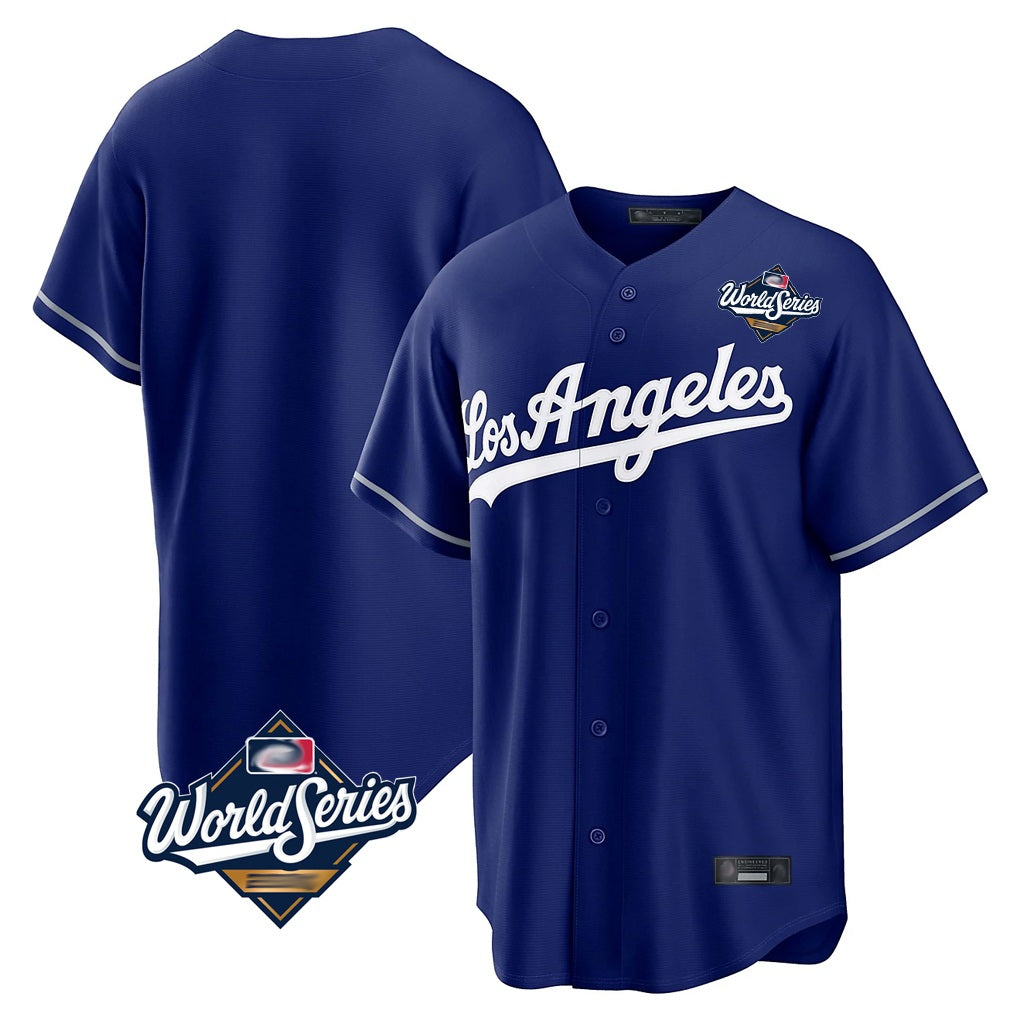 Los Angeles Dodgers Blank Player Royal Tomch Game World Series Stitched Jerseys