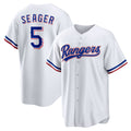 Texas Rangers #5 Corey Seager White Tomch Home Replica Player Jersey