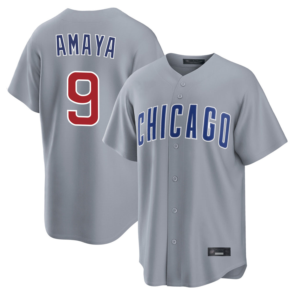 Chicago Cubs #9 Miguel Amaya Player Gray Tomch Home Game Stitched Jerseys