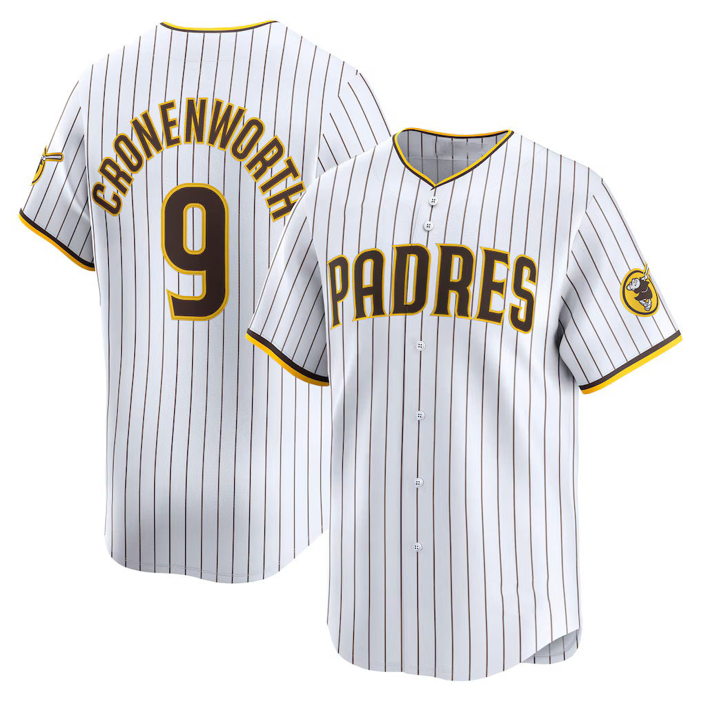 San Diego Padres #9 Jake Cronenworth White Tomch Home Limited Player Jersey