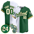 Custom Oakland Athletics White Green Tomch Jersey - Personalized